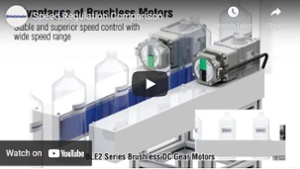 Brushless motor video: speed regulation on dual belt conveyor
