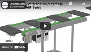Brushless motor video: speed synchronization on dual belt conveyor