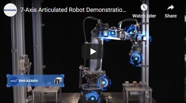 7-axis articulated robot demo with AlphaStep AZ series compact drivers